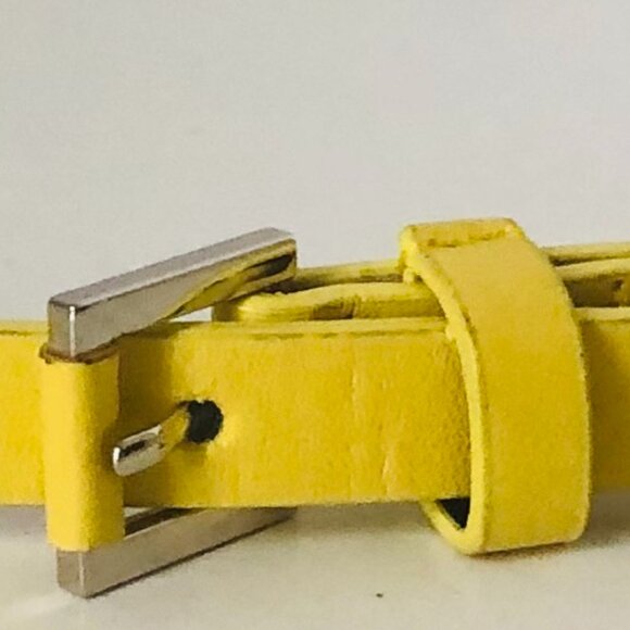 NWOT – Skinny belt yellow with silver tone buckle - Picture 2 of 7